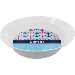 Anchors & Waves Melamine Bowl (Personalized)