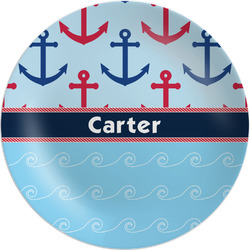 Anchors & Waves Melamine Plate (Personalized)