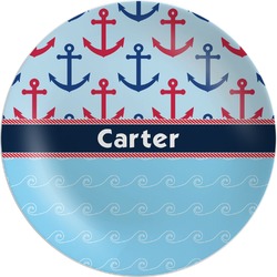 Anchors & Waves Melamine Plate (Personalized)
