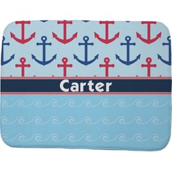 Anchors & Waves Memory Foam Bath Mat - 48"x36" (Personalized)