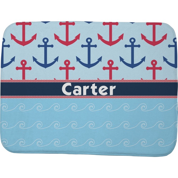 Anchors & Waves Memory Foam Bath Mat 48 X 36