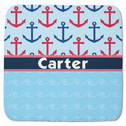 Anchors & Waves Memory Foam Bath Mat - 48"x48" (Personalized)