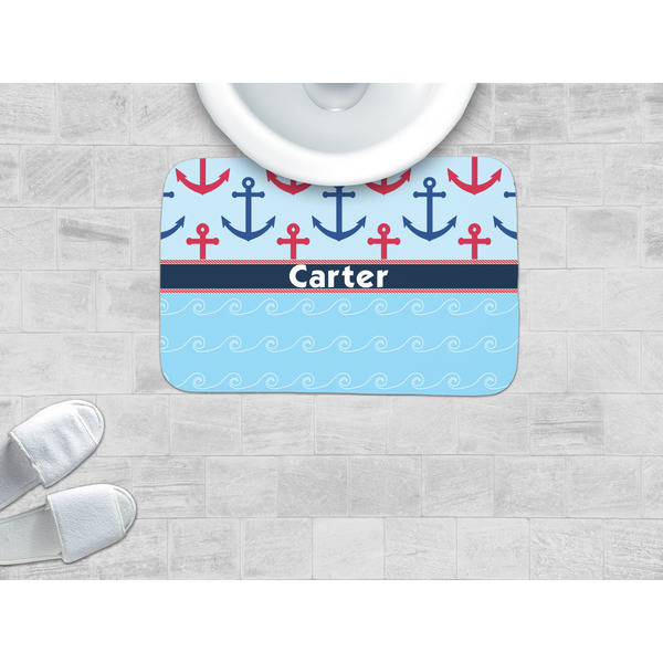 Anchors & Waves Memory Foam Bath Mat - LIFESTYLE