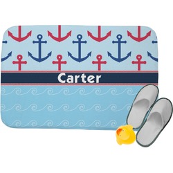Anchors & Waves Memory Foam Bath Mat (Personalized)