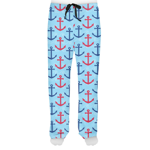 Anchors & Waves Men's Pjs Front - on model