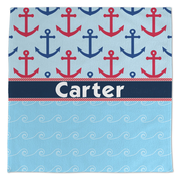 Custom Anchors & Waves Microfiber Dish Towel (Personalized)