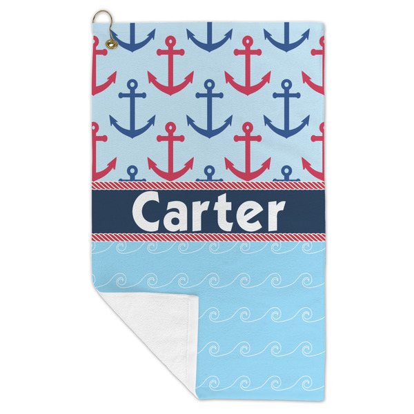Anchors & Waves Microfiber Golf Towels - FOLD