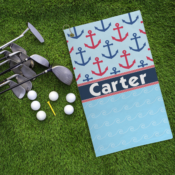 Anchors & Waves Microfiber Golf Towels - LIFESTYLE
