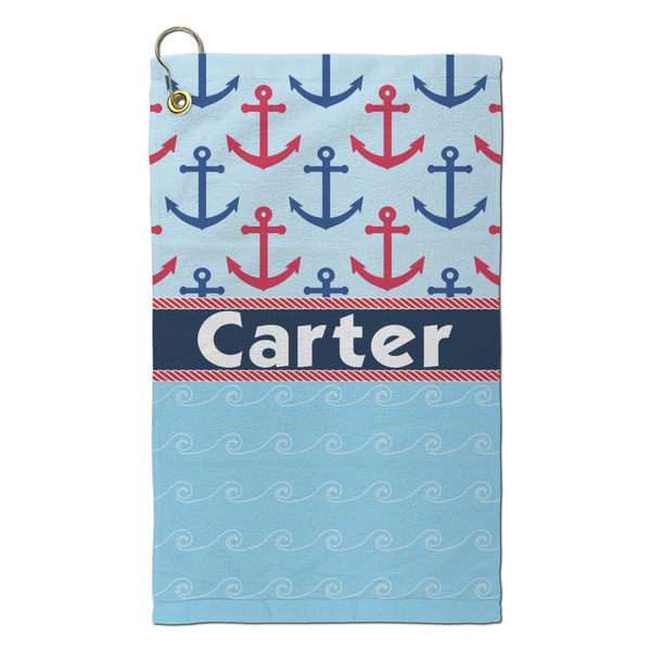 Custom Anchors & Waves Microfiber Golf Towel - Small (Personalized)