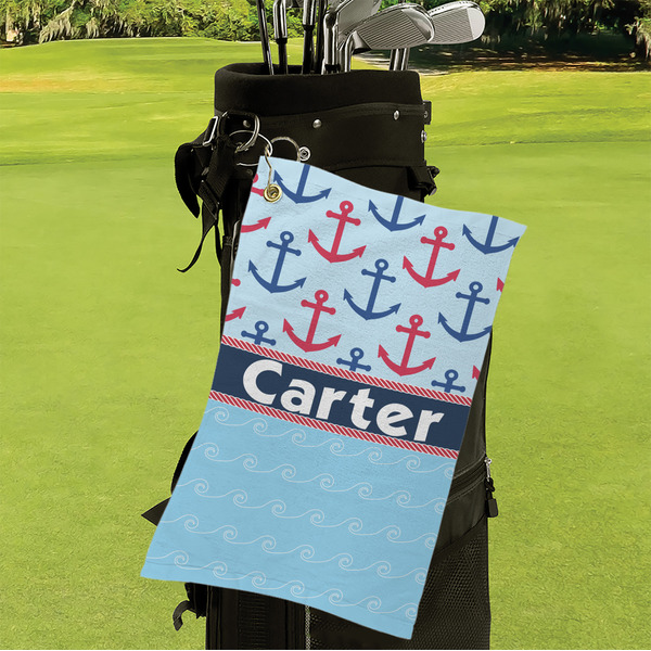 Anchors & Waves Microfiber Golf Towels - Small - LIFESTYLE