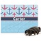 Anchors & Waves Dog Blanket - Regular (Personalized)