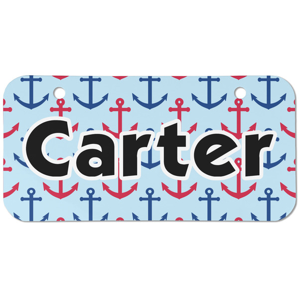 Anchors & Waves Mini Bicycle License Plate - Two Holes