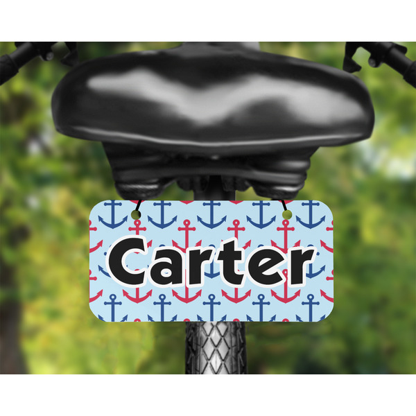 Anchors & Waves Mini License Plate on Bicycle - LIFESTYLE Two holes