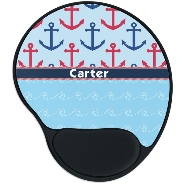 Custom Anchors & Waves Mouse Pad with Wrist Support