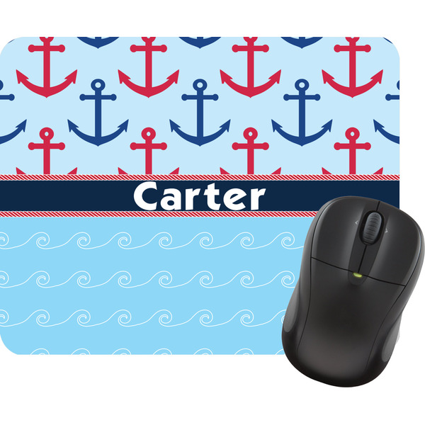 Custom Anchors & Waves Rectangular Mouse Pad (Personalized)