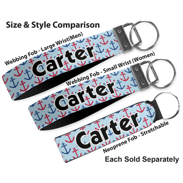 Anchors & Waves Multiple Key Ring comparison sizes