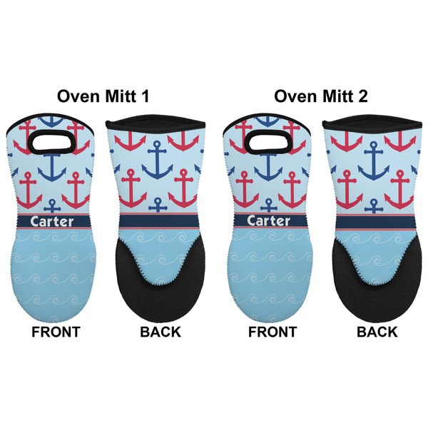 Anchors & Waves Neoprene Oven Mitt - Set of 2 - Approval