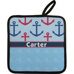 Anchors & Waves Pot Holder w/ Name or Text