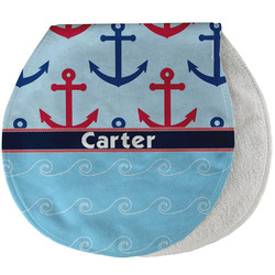 Anchors & Waves Burp Pad - Velour w/ Name or Text