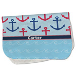 Anchors & Waves Burp Cloth - Fleece w/ Name or Text