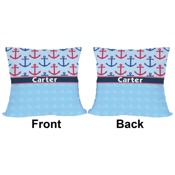 Anchors & Waves Outdoor Pillow - 16x16