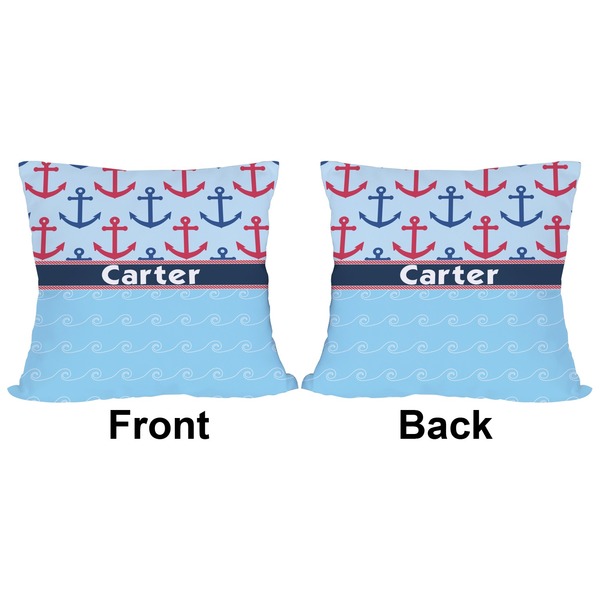 Anchors & Waves Outdoor Pillow - 18x18