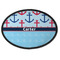 Anchors & Waves Iron On Oval Patch w/ Name or Text