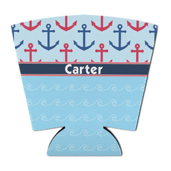 Anchors & Waves Party Cup Sleeve - with Bottom (Personalized)