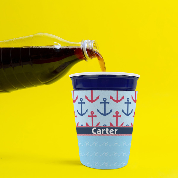 Anchors & Waves Party Cup Sleeves - without bottom - Lifestyle