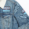 Anchors & Waves Patches Lifestyle Jean Jacket Detail