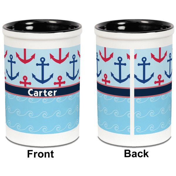 Anchors & Waves Pencil Holder - Black - approval