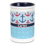 Anchors & Waves Ceramic Pencil Holders - Blue