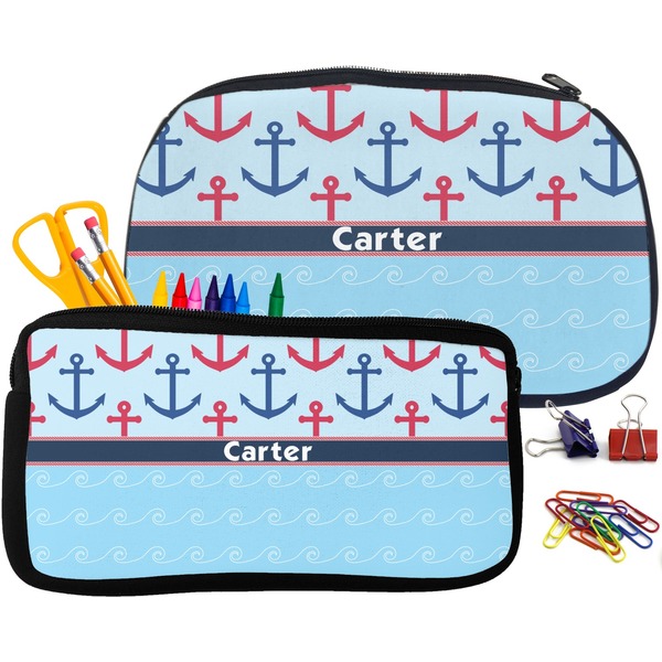 Anchors & Waves Pencil / School Supplies Bags Small and Medium