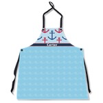 Anchors & Waves Apron Without Pockets w/ Name or Text