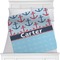 Anchors & Waves Minky Blanket - Twin / Full - 80"x60" - Single Sided (Personalized)
