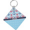 Anchors & Waves Diamond Plastic Keychain w/ Name or Text
