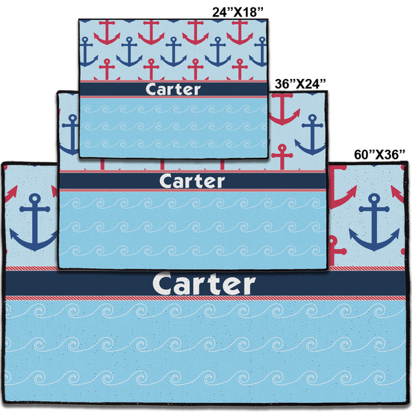 Anchors & Waves Personalized Door Mat - Group Parent IMF