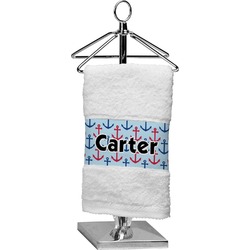 Anchors & Waves Cotton Finger Tip Towel (Personalized)