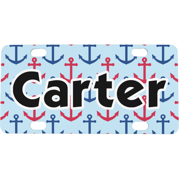 Custom Anchors & Waves Mini/Bicycle License Plate (Personalized)