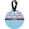 Anchors & Waves Personalized Round Luggage Tag