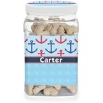 Anchors & Waves Dog Treat Jar (Personalized)