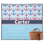 Anchors & Waves Outdoor Picnic Blanket (Personalized)