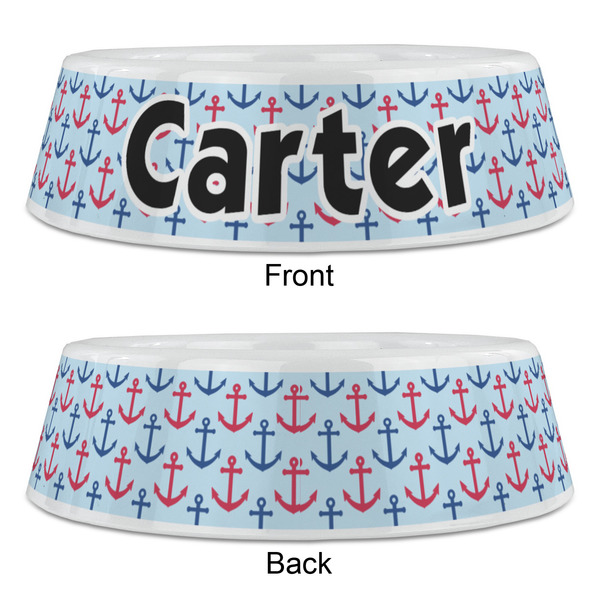 Anchors & Waves Plastic Pet Bowls - Large - APPROVAL