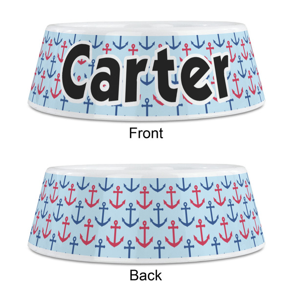 Anchors & Waves Plastic Pet Bowls - Medium - APPROVAL