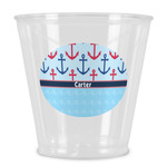 Anchors & Waves Plastic Shot Glass (Personalized)