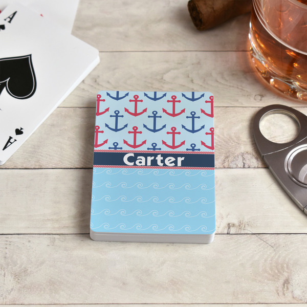 Anchors & Waves Playing Cards - In Context