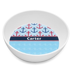 Anchors & Waves Melamine Bowl - 8 oz (Personalized)