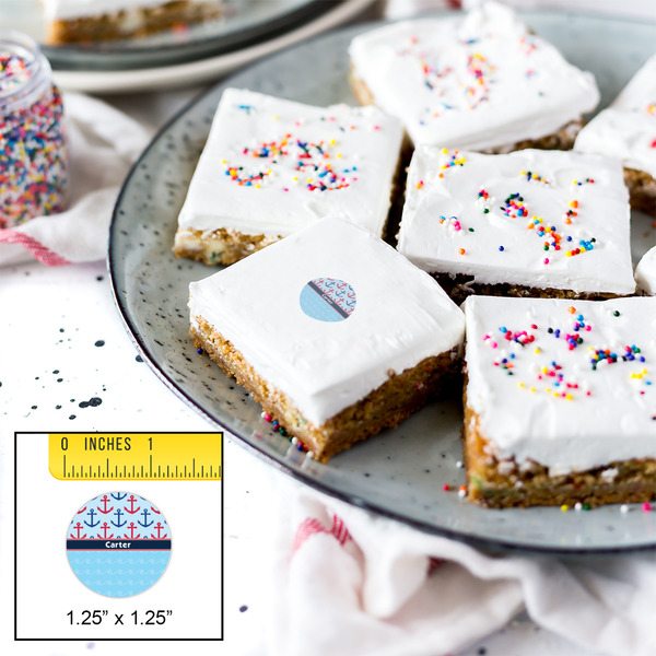 Anchors & Waves Printed Icing Circle - XSmall - In Context