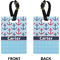 Anchors & Waves Rectangle Luggage Tag (Front + Back)