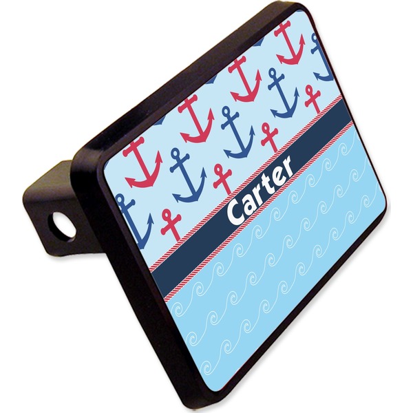 Custom Anchors & Waves Rectangular Trailer Hitch Cover - 2" (Personalized)